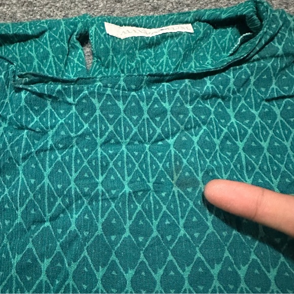 Manaola Teal Textured Blouse - Picture 2 of 7